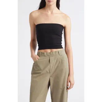 Leset Rio Bandeau Top in Black at Nordstrom, Size X-Small