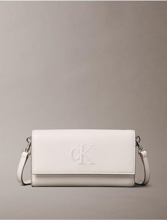 Calvin Klein Womens Sculpted Impression Mini Wallet Bag - White