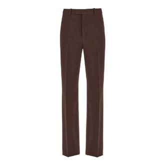 Ferragamo Ferragamo Wide-Leg Virgin Wool Tailored Trousers, Brand Size 46 ( US Size 30 )