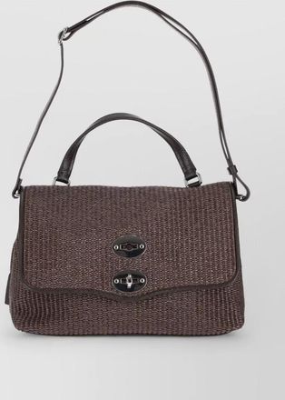 Zanellato woven texture tote bag top handle shoulder