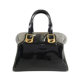 Fendi Pre-owned Handbags, female, Black, Size: ONE SIZE Pre-owned Vintage Canvas Handbag