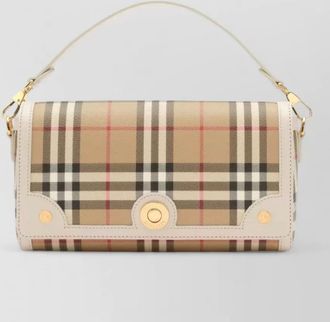 Burberry top handle shoulder bag check strap
