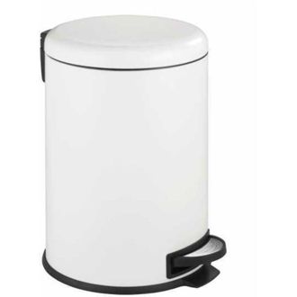 WENKO Portarifiuti a pedale Leman Easy-Close bianco Wenko