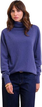 Celtic & Co. Geelong Wool Slouch Turtleneck Sweater in Indigo at Nordstrom, Size X-Small