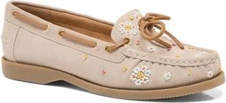 Free People Sandy Beaded Boat Shoe in Oyster Cove Suede at Nordstrom, Size 7.5