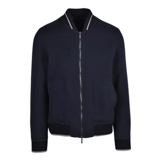 PESERICO Giubbotto in Panno - Heren - Bomber jackets - Blauw - XL - Wol - Jassen