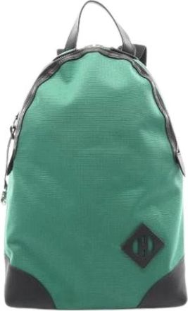 Herm&egrave;s Pre-owned Swift Leather Backpack - Heren - Vintage Rugzakken - Groen - ONE Size - Leer - Vintage