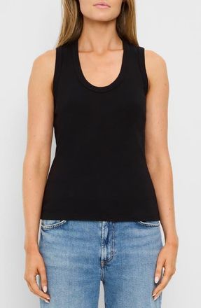 Michael Stars Brynn Scoop Neck Muscle Tank in Black at Nordstrom