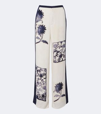 Sir. Phillipa floral wide-leg pants