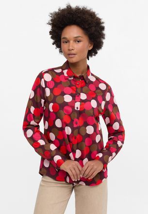 Eterna Hemdbluse ETERNA REGULAR FIT, Damen, Gr. 36, burgunder, 100% Baumwolle, Blusen Hemdbluse