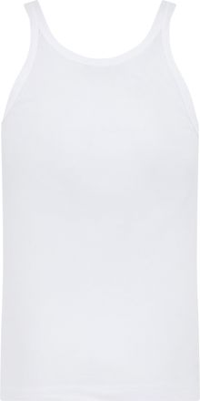 Dolce & Gabbana Mens Ribbed Tank Top Optical White Cotton T-Shirts And Polos