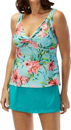 Roxanne Dd-Cup Two-Piece Twist Front Tankini Set In St Augustine Floral
