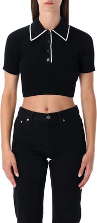Amiri Womens Ma Polo Shirt - Black - Size Medium