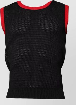 Dolce & Gabbana cotton fine-knit sleeveless round-neck jumper
