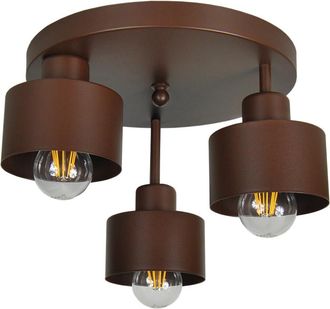OEM L&aacute;mpara De Techo Marr&oacute;n, Metal Industrial, 3xe27, Iluminaci&oacute;n Led Moderna Para Sal&oacute;n, Cocina, Dormitorio, Habitaci&oacute;n Infantil, Loft