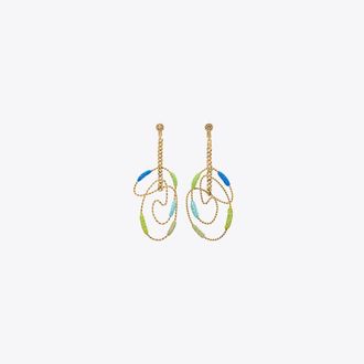 Tory Burch Womens Runway Swirl Hoop Earrings, One Size