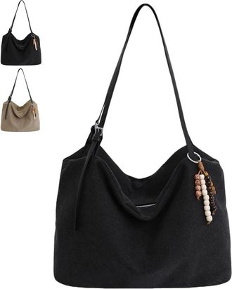 Generic Womens Casual Canvas Shoulder Bag, Large Capacity Retro Crossbody Bag, Relaxed Versatile Simple Commuter Travel Bags