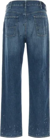 Maison Margiela Mens Denim Jeans Oldbluespots Exterior: Cotton