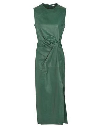 8 by YOOX LEATHER DRAPE & KNOT PENCIL MIDI DRESS