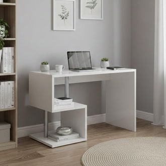 Dmora Escritorio Dgyombe, Escritorio Lineal Con Soporte Para Pc, Mesa De Oficina Multiusos, Escritorio Multiposici&oacute;n Para Ahorrar Espacio, 100% Made In Ital
