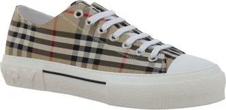 Burberry Mens Brown Cotton Low Top Sneakers