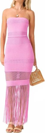 PQ Swim Melissa Fringe Dress In Ros&eacute;