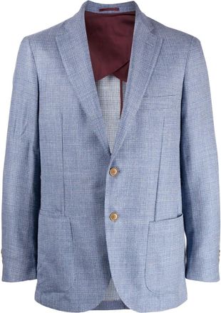 Luciano Barbera Blazer met gekerfde revers - Blauw