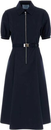 Prada Navy Blue Poplin Dress