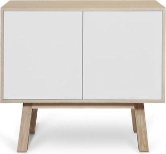 Mon Petit Meuble Français Aparador alto de 2 puertas l.100 cm, fresno