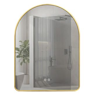 Rea Espejo Rea Camlot 80x60 Led Brush Gold