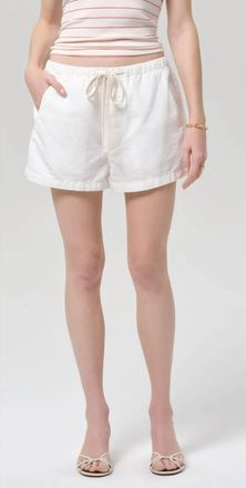 Citizens Of Humanity Este Drawstring Shorts In Cream