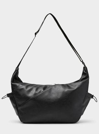 Le 31 Mens Faux-leather large half-moon bag Imported from Seoul