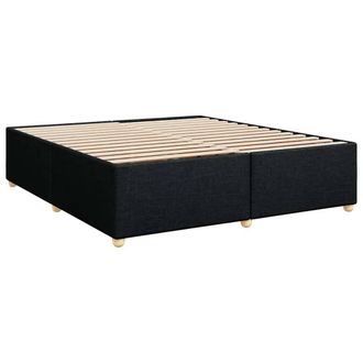Berkfield Home Soft Bed Frame without Mattress Black&not;Super King Fabric in Black | Size: Super King