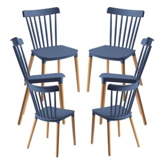 Regalos Miguel Regalos Miguel - Packs Sillas Comedor - Pack 6 Sillas Leka - Azul Petr&oacute;leo
