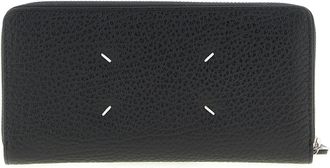 Maison Margiela Stitching Logo Wallet Portafogli Nero-Donna