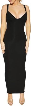 Naked Wardrobe Faux Bustier Maxi Dress in Black at Nordstrom Rack, Size X-Small