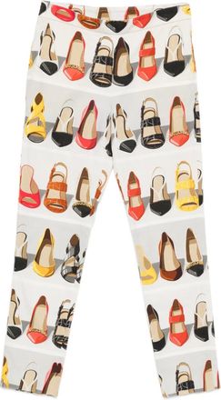 Moschino Pantaloni con stampa scarpe - Bianco