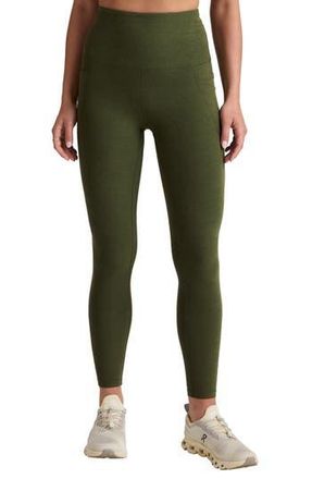 Beyond Yoga Everyday Space Dye High Waist Pocket Leggings in Army Green Heather at Nordstrom Rack, Size X-Small