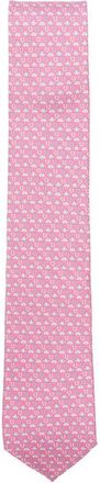 Ferragamo Pink Gancini Printed Tie