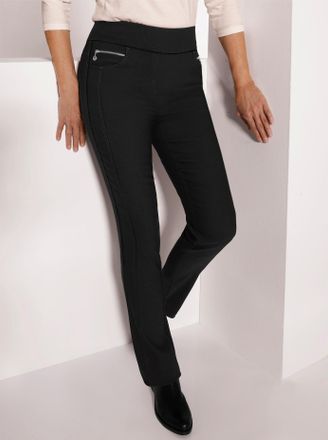 Stehmann Schlupfhose STEHMANN, Damen, Gr. 36, Normalgr&ouml;ssen, schwarz, 78% Viskose, 19% Polyamid, 3% Elasthan, unifarben, Hosen Schlupfhose