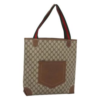 Gucci Pre-owned Leather gucci-bags - Dames - Pre-owned - Beige - Maat: ONE Size Leer
