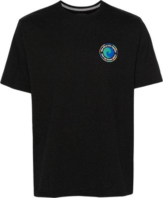 Patagonia Unity Fitz logo-print T-shirt - men - Recycled Polyester/Recycled Cotton - M - Black