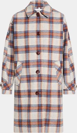 Veronica Beard Laurent Plaid Dickey Coat