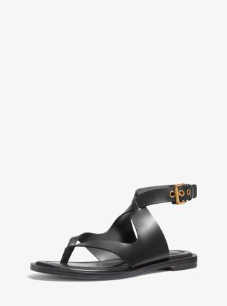 Michael Kors Irene Leather Wrap Sandal
