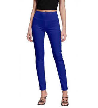 HyBrid & Company Hybrid Womens Super Comfy Ultra Stretch with Full-Elastic Waist Pull On Millennium Twill Pants, Royal, Medium Long