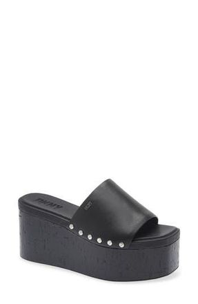 DKNY Alvy Platform Slide Sandal in Black at Nordstrom Rack, Size 6.5