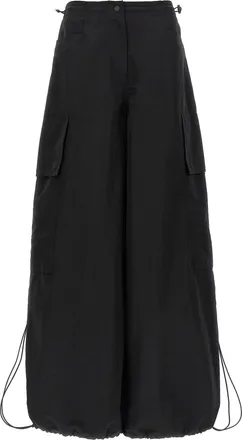 Palm Angels Black Polyamide Casual Womens Pants