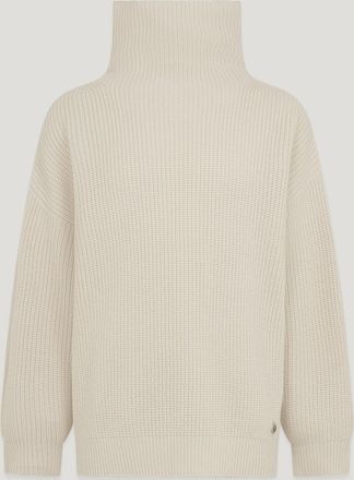 Belstaff Eden Mock Neck Jumper Womens Wool Cashmere Blend Silver Birch Size L