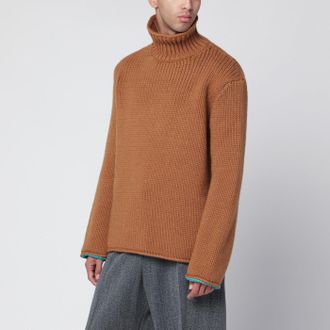 Loewe Brown wool turtleneck sweater