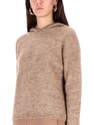 Max Mara Hooded Mohair Sweater - Beige